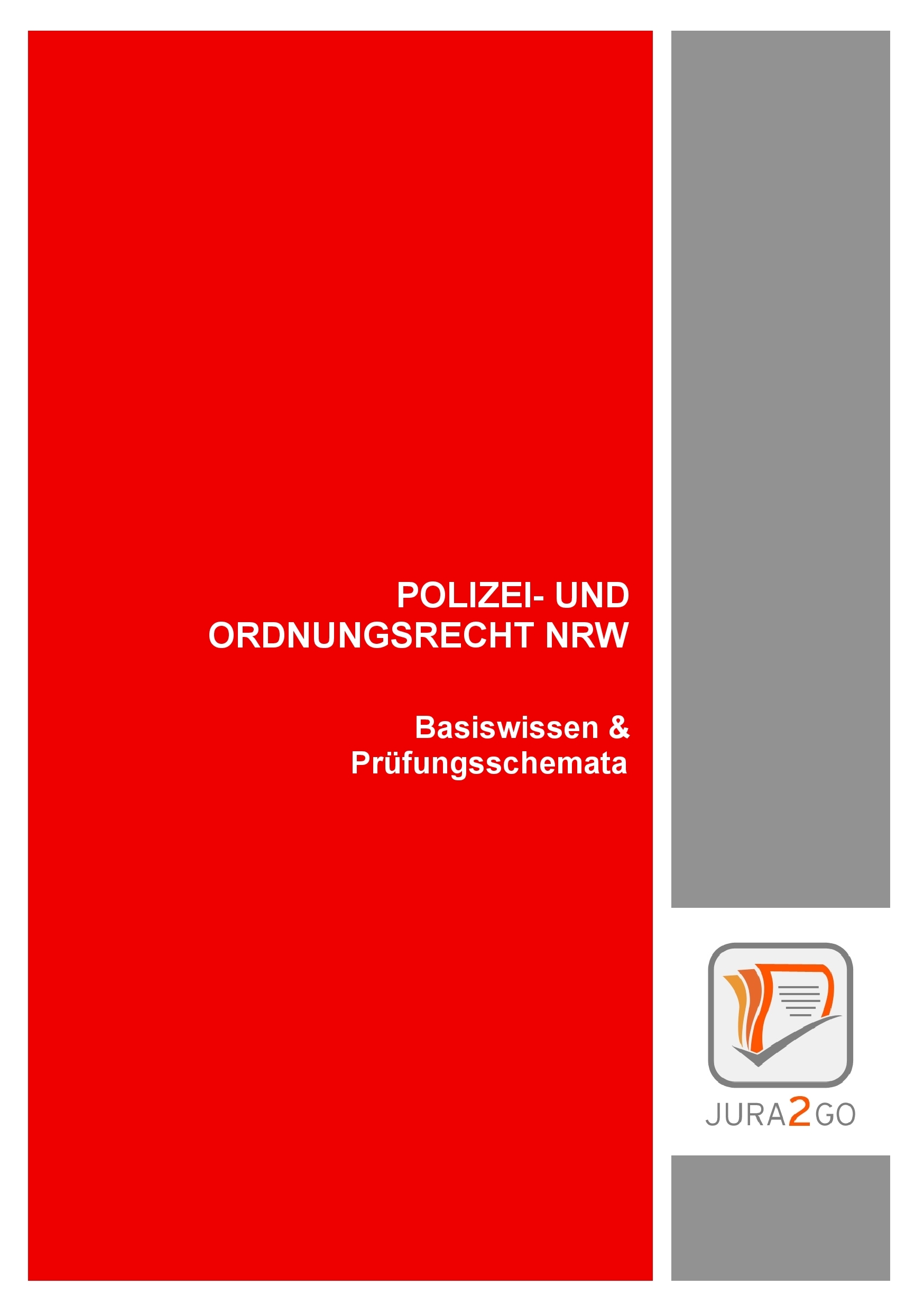 Titelbild des Buches Polizei- und Ordnungsrecht NRW, exvoRep